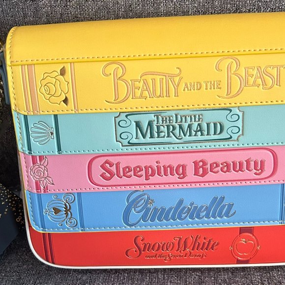Loungefly Disney Princess Books Classics and Exclusive Volume 2 Crossbody Bags - Picture 10 of 14